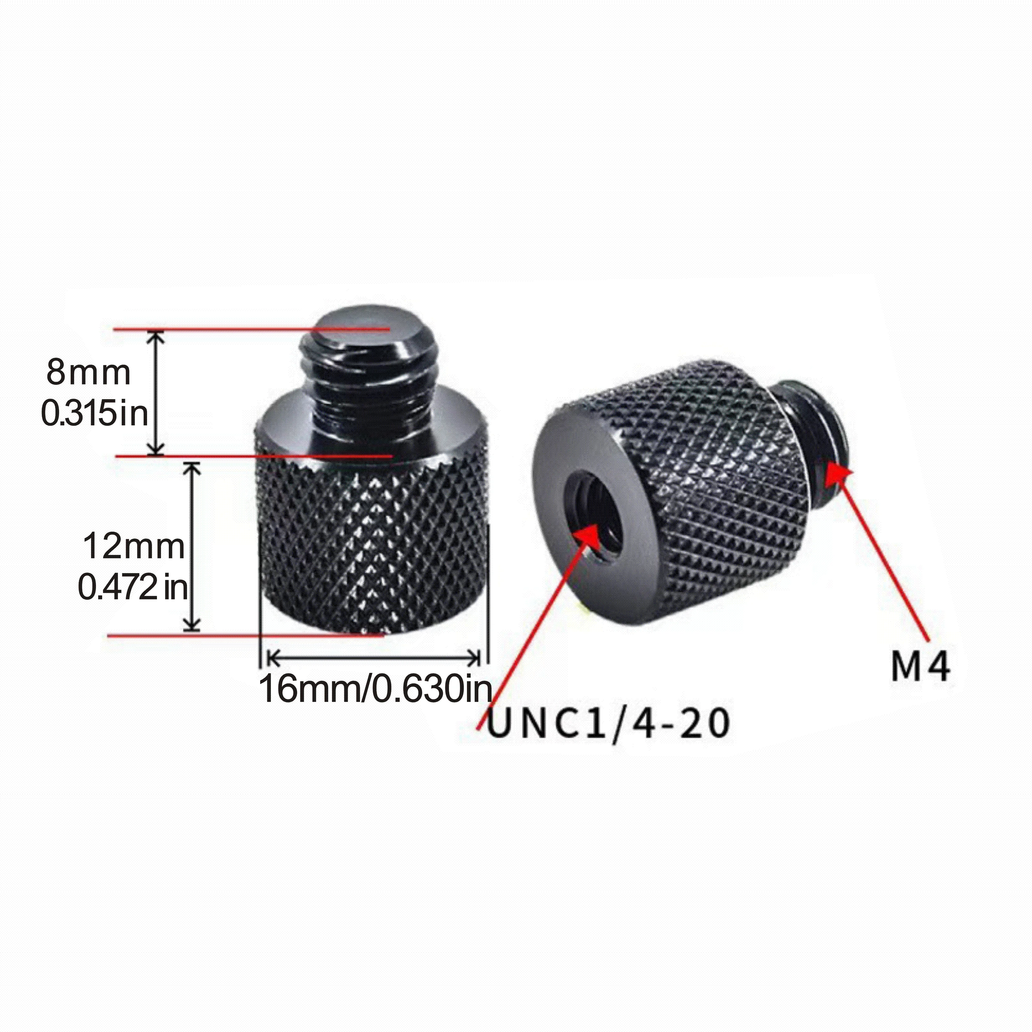 M4 M5 M6 M8 M10 M12 Stecker auf 1/4-20 Buchse Umwandlung Mutter Projektor Halterung Adapter kugelkopf Kamera Stativ Fotografie schraube