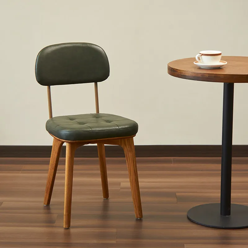 Dining Chair With Curved Backrest Soft Cushion And Sturdy Frame Suitable For Home Furniture
