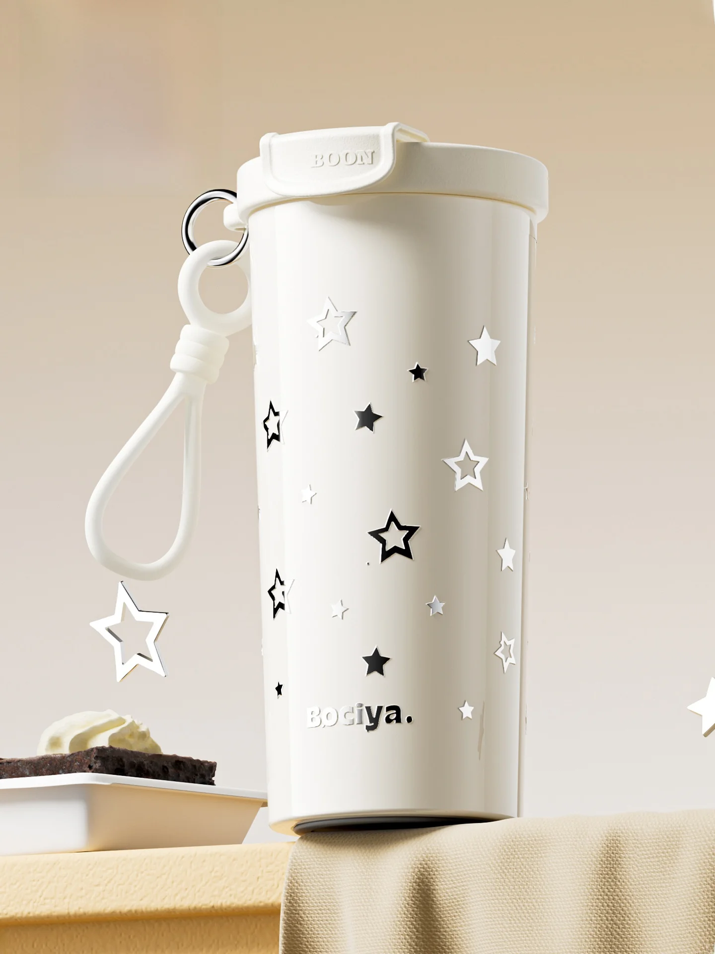 

Портативная термокружка-бутылка для воды, женская, с высоким эстетическим дизайном, новая модель 2026 года, точная, для студентов, для кофе, подарки