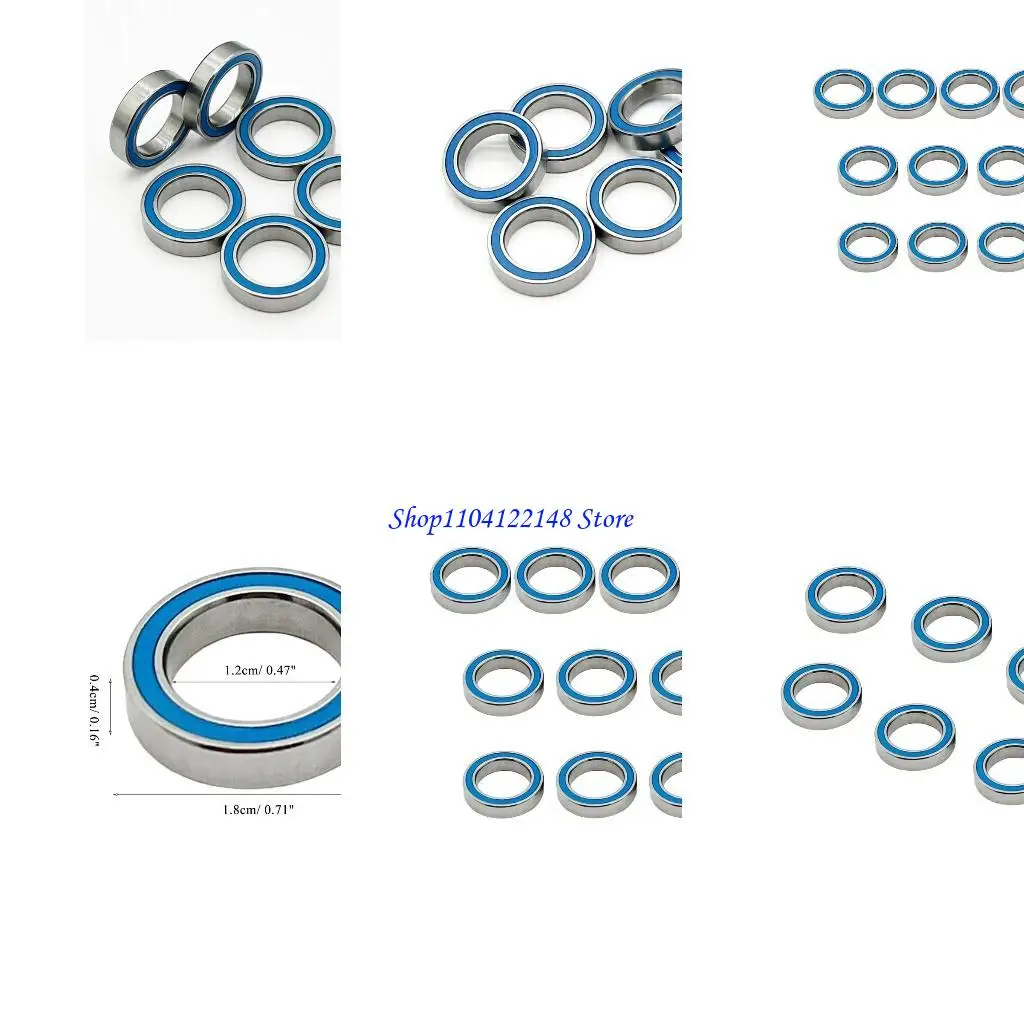 

P9FA 10PCS 6701-2RS Bearing 12x18xmm Double Sealed Deep-Groove Chrome Steel