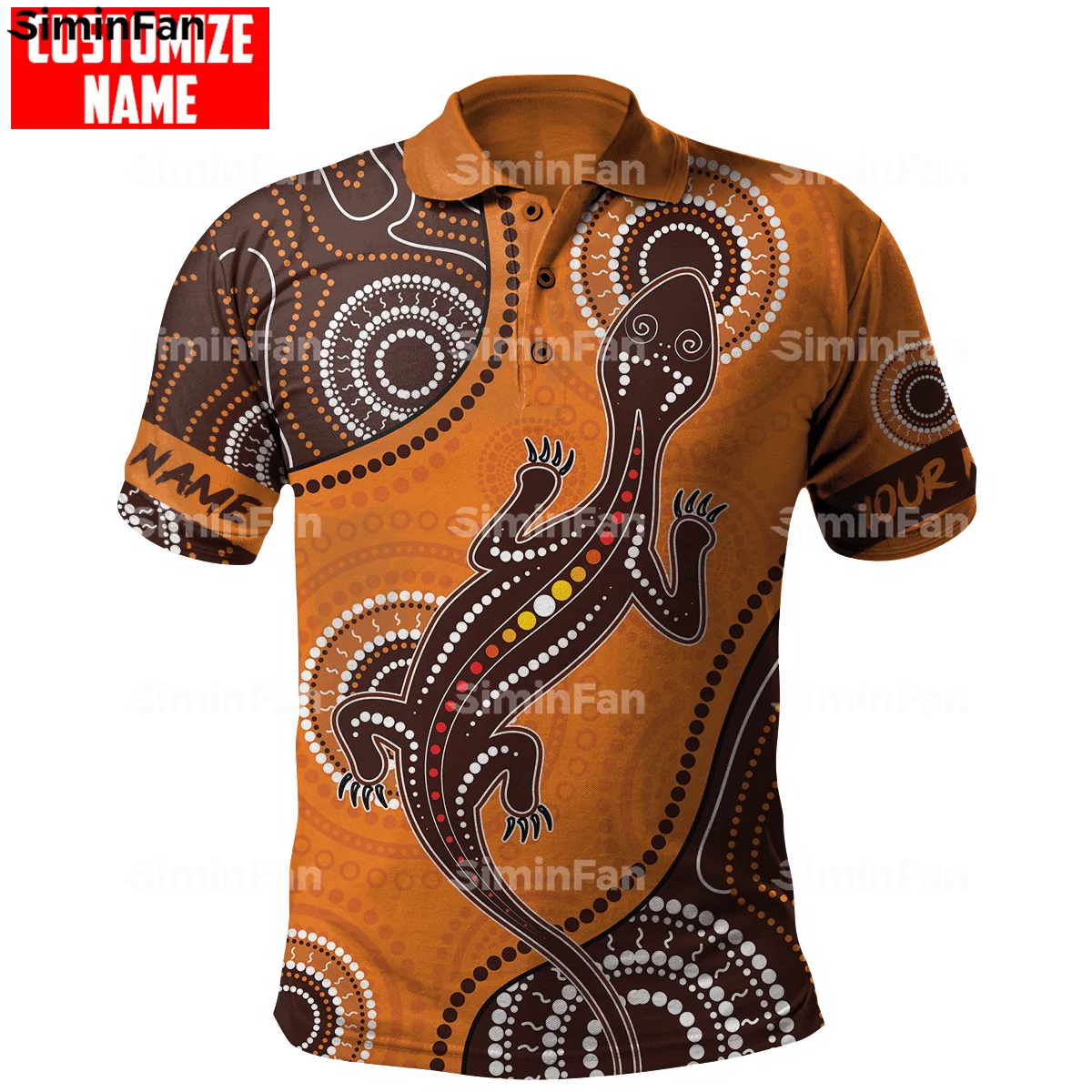 Australia Aboriginal Lizard 3D Full Printed Men Polo Shirts Male Summer Tee Unisex Female Top Casual Streetwear Short Sleeve 1