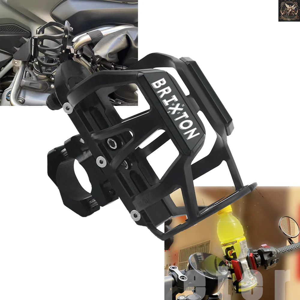 New For Brixton 120 500X BX125R Motorcycle Beverage Water Bottle Drink Cup Holder CNC Accessories Alloy Supplies Equipments