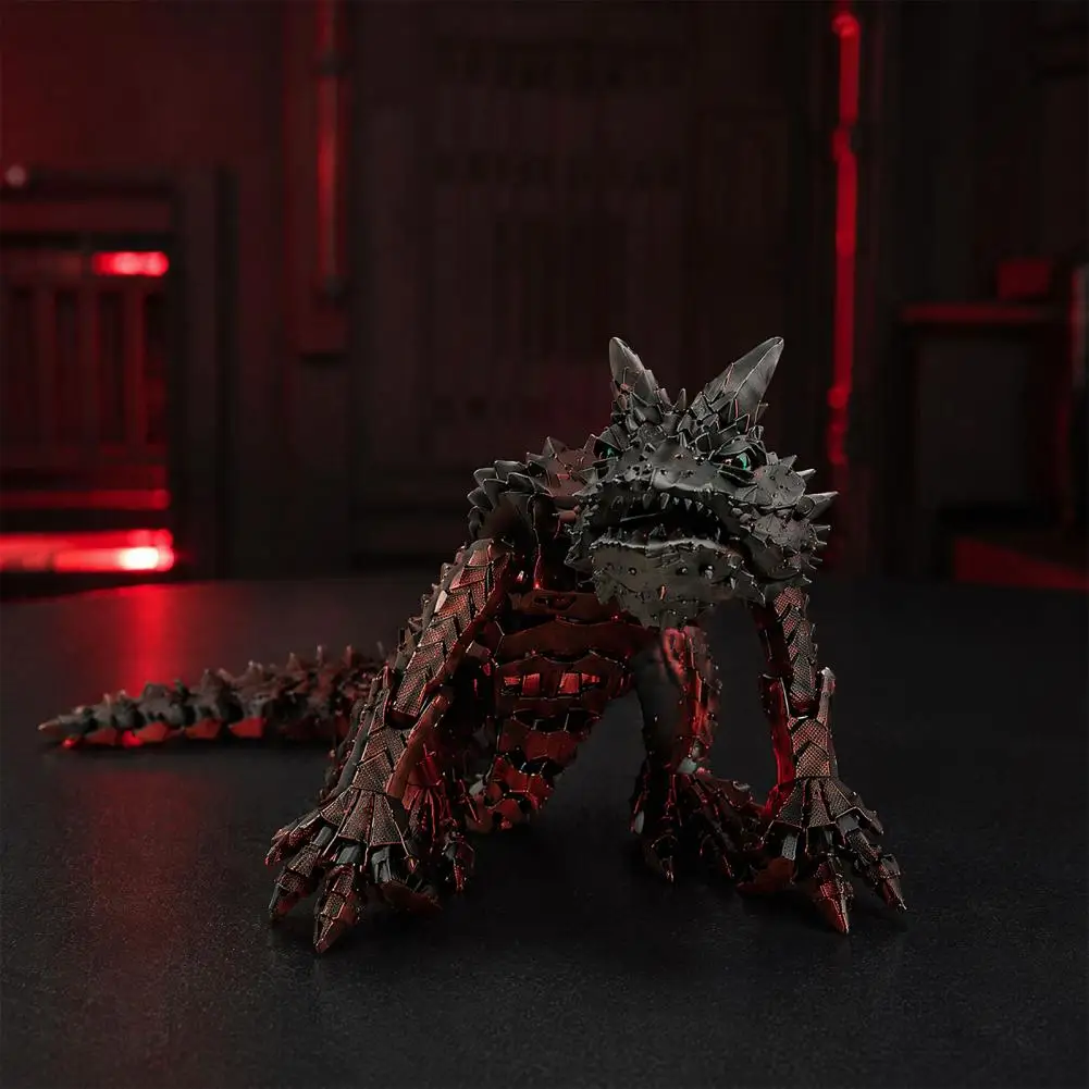 Hardcore Mechanical Style Decor Articulated Mechanical Dragon Toy 3d Printed Dragon Toy with Movable Joints Realistic for Kids