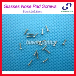10000pcs Size 1.0x3.6mm Eyeglass Glasses Screws Nose Pad Screw + Head Slot Eyewear Accessories