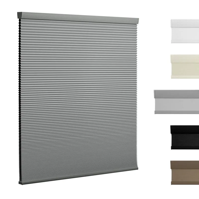 Cordless Honeycomb Window Blinds Light Filtering Insulation