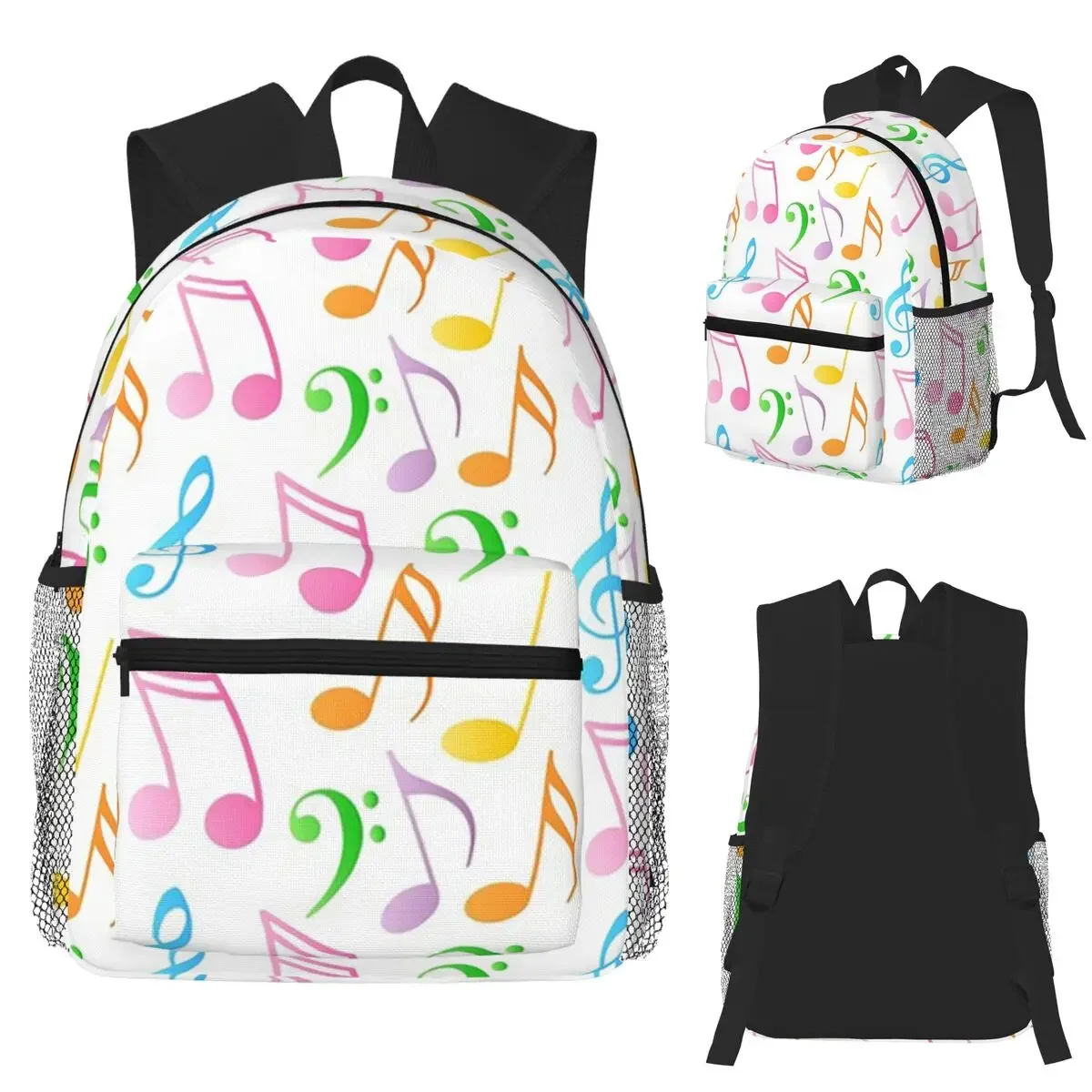 Music Notation Musical Notes Student Backpack School Bag Hiking Travel Daypack for Men Women Fashion Bookbag Shoulder Bags