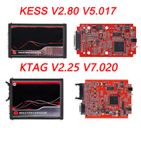 Online EU Red KESS V2 KTAG V5.017 2.80 Unlimited ECU Chip Tuning Kit K tag V7.020 2.25 OBD OBD2 Car ECU Programmer Tool