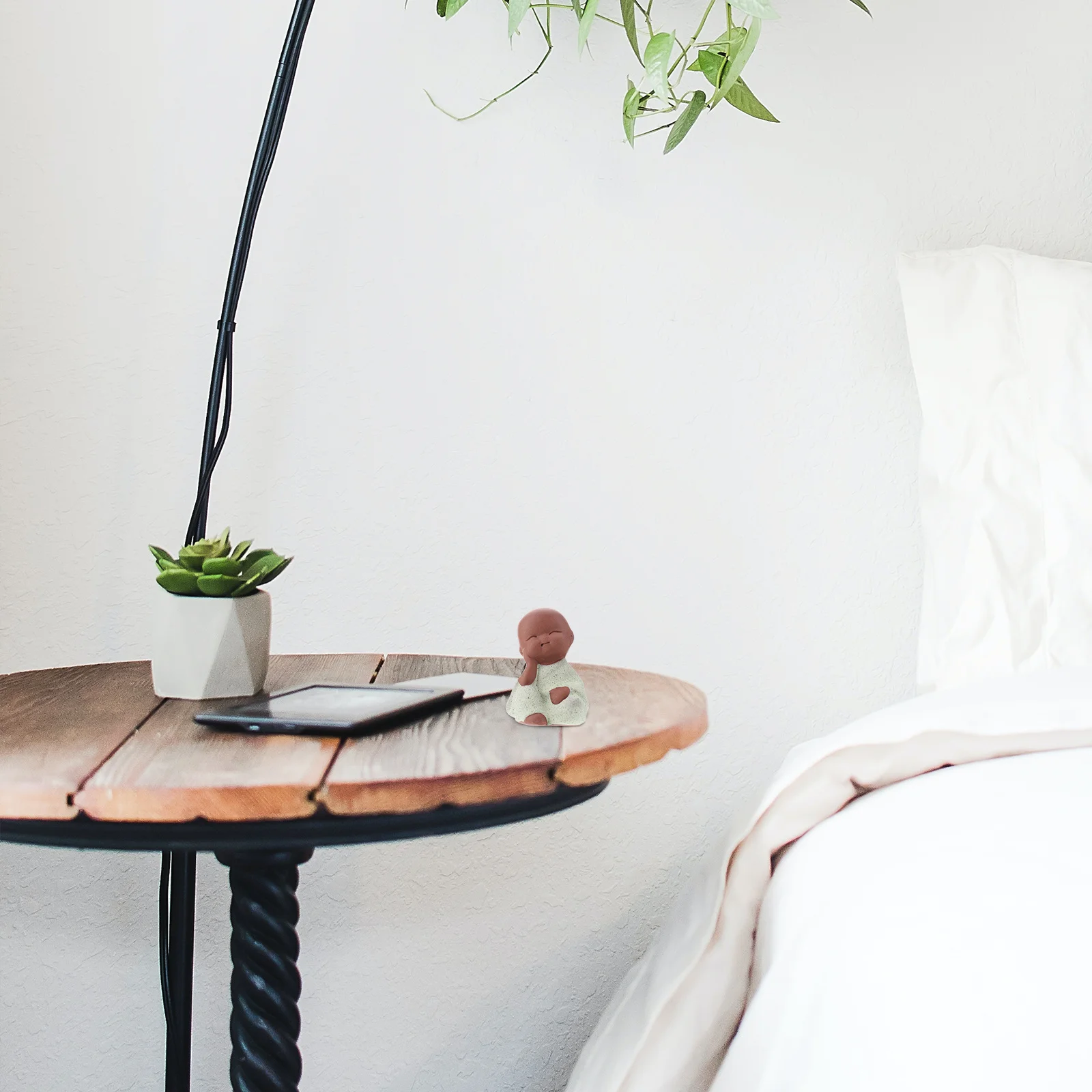 

Monks Statue Tea Pet Buddha Creative Lovely Design Compact Size Multifunctional Decorative Desktop Monk Monks Figurine