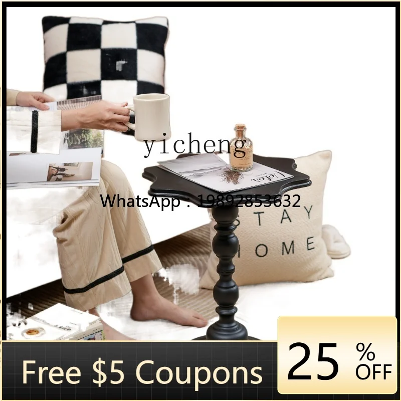 

ZZ XL Balcony Small Coffee Table Design Side Table Iron Vintage Bedside Middle Ancient Small round Table