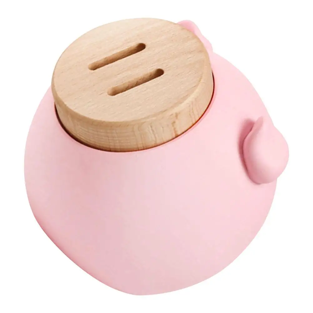 

Large Piggy Bank Student Kids Unique Banks Wood Decorative Coin Container Cute Moneybank