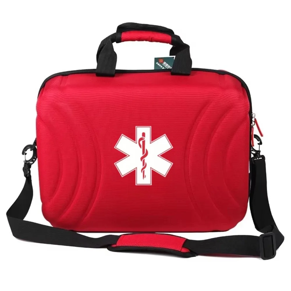 Professional Hard Shell Medical Bag Empty Large Size First Responder Trauma Bag with Detachable Dividers for Home Health Care