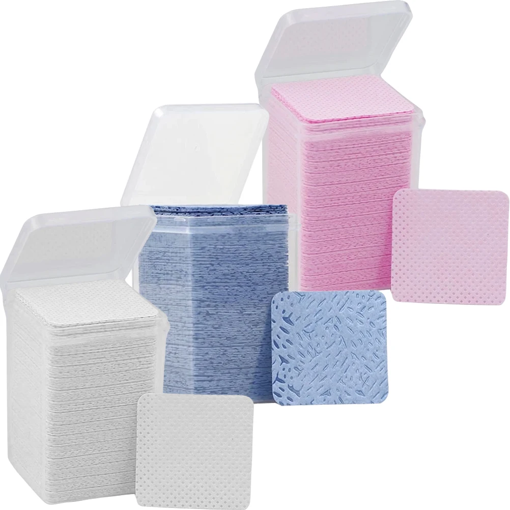 

Professional Eyelash Glue Wipes Non-Woven Residue Remover Cleaning Pads For Salon Glue Bottle Wiping Nail Art Gel Cleaner