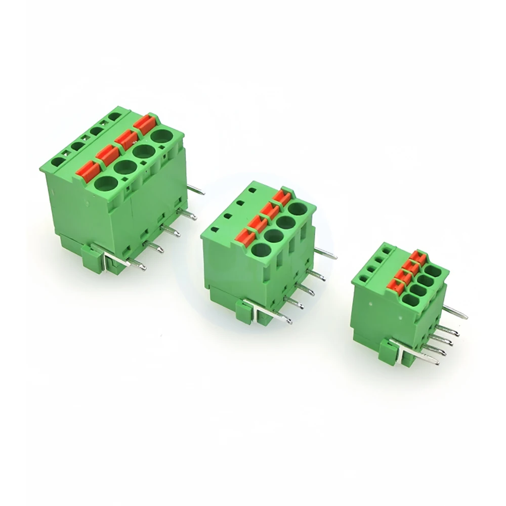 10Pcs 2.5/3.5/3.81/5.08mm Push Spring Quick Connect Straight Pin Solder PCB Terminal 2EDGKDS/2EDGKDL/2EDGKDV/2EDGKDR
