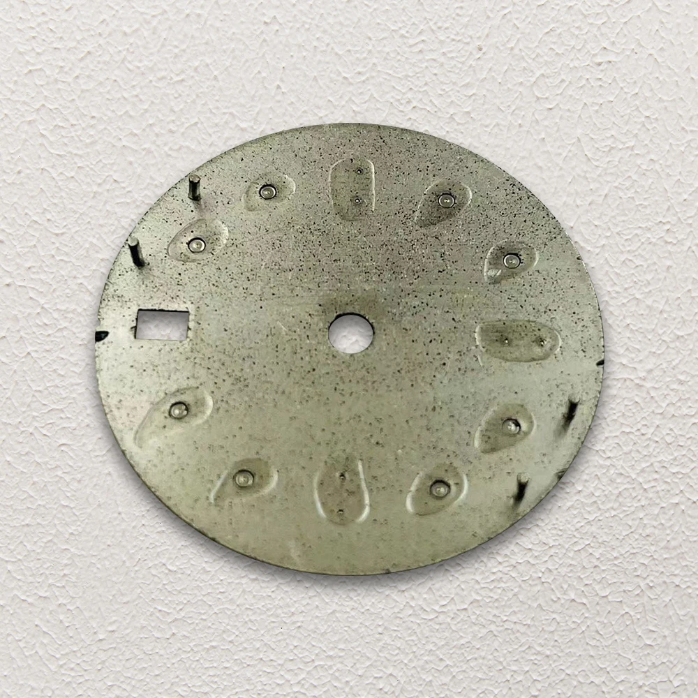 28.5mm S Logo GMT Dial Fit NH34 Japanese Movement Green Luminous Watch Modification Accessories