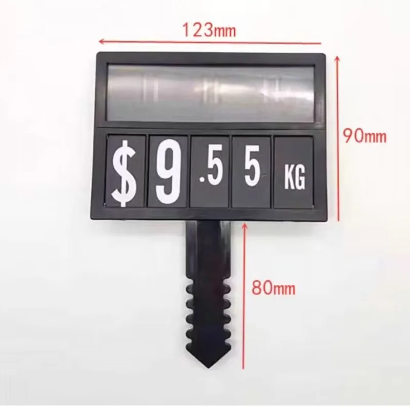 20sets/lot POP Promotion Price Number Sign Display Posted Label Card Plastic Holder Frame Replaceable Supermarket