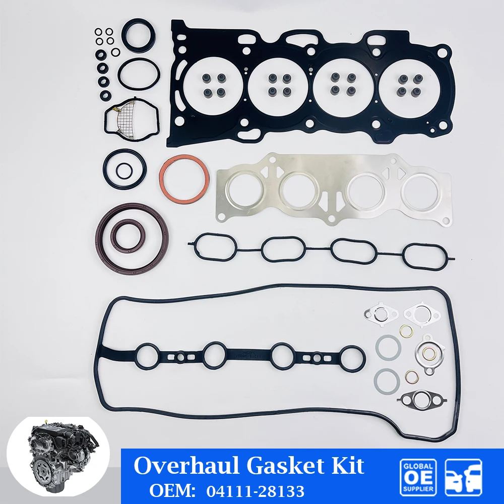 

Комплект прокладок для капитального ремонта двигателя 2AZ для Toyota 2AZFE Camry Saloon Verso Sportvan ACV30 RAV4 MCV30 2.4L, автомобильные аксессуары OE 04111-28133