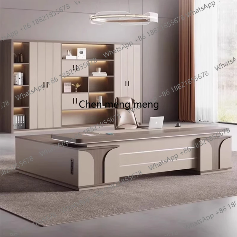 

Desktop Double Cabinet Room Desks L Shaped Modern Portable Office Work Table Chair Combination Filing Cabinet Writing Furniture