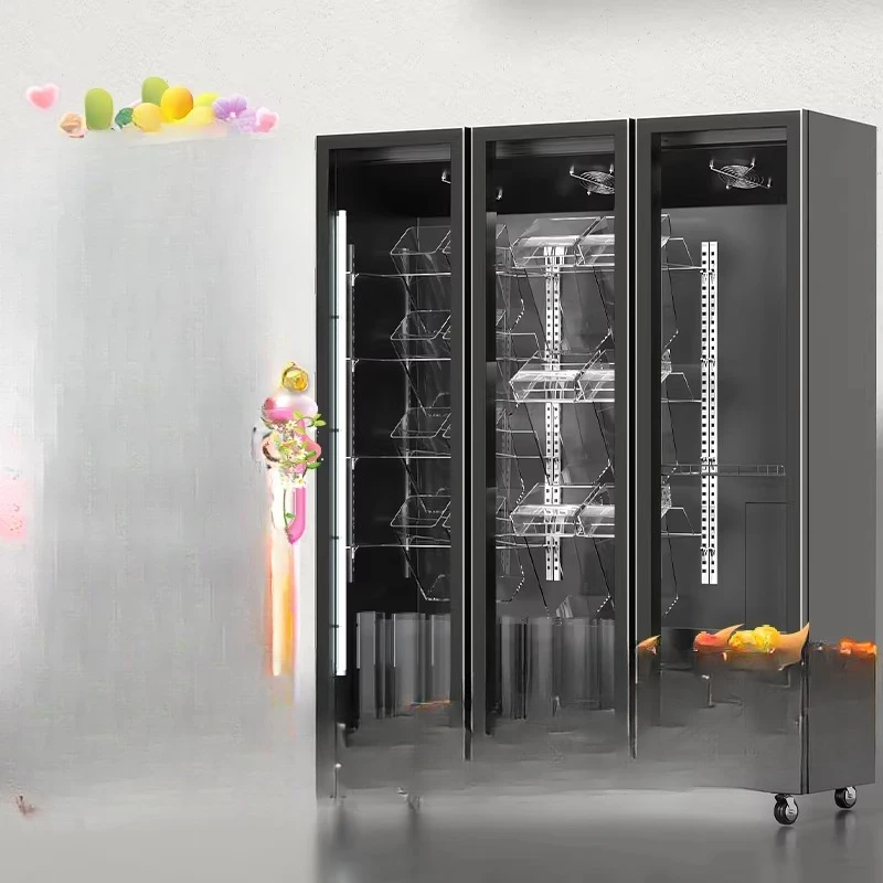 Commercial Air-Cooled Flower Fresh Keeping Cabinet, Double/Triple Glass Door Floral Display Chiller Refrigerator with