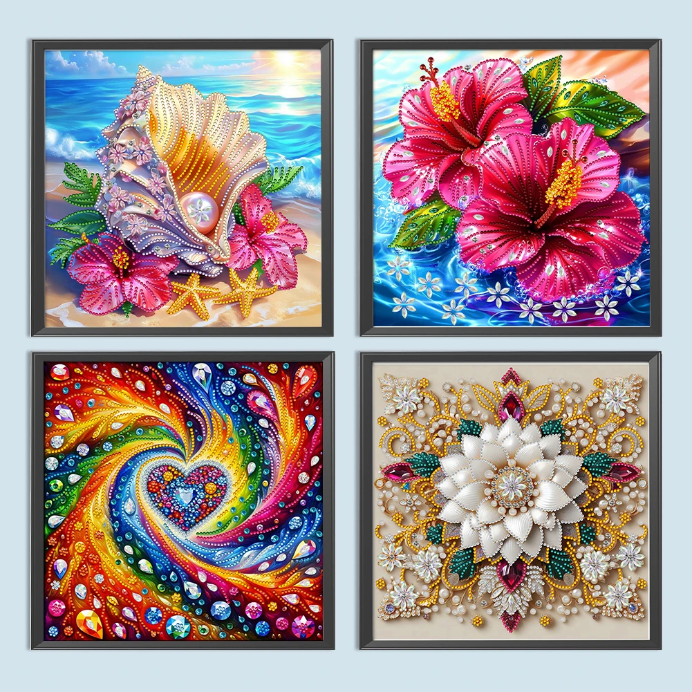 

Flower 5D DIY Special Shape Crystal Partial Diamond Painting Kit Home Wall Decor