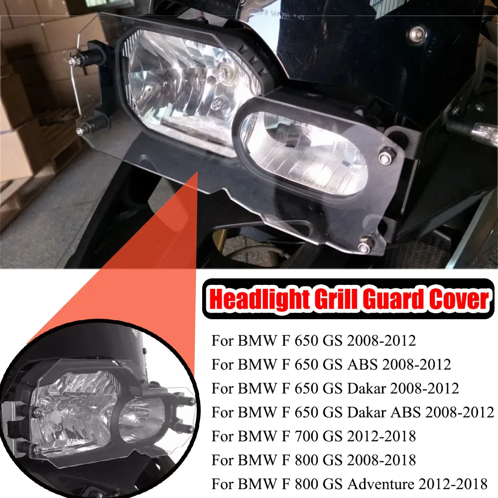 

New ArrivalsMotorcycle Accessories Transparent Headlight Grill Guard Cover Protector FITFor BMW F800GS F700GS F650GS Twin2008-on