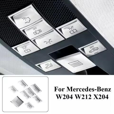 Light button for car solar roof, Mercedes decorative stickers benz gick c e x204 W204 W212, roof light deck duster