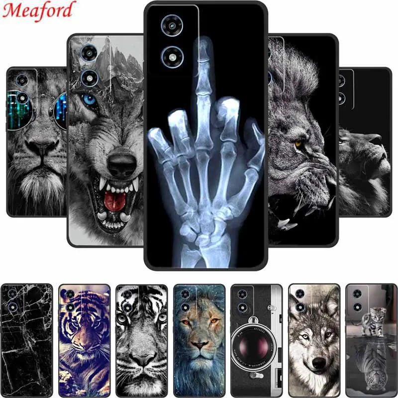 For Motorola G04 Back Cover Case G 04 Black Silicone Soft Phone Case For Motorola Moto G04 Case 6.56