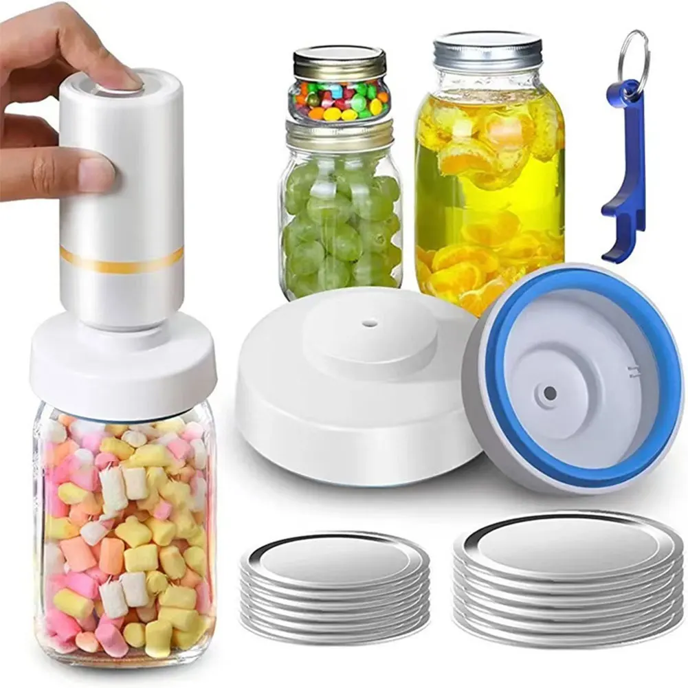 Mason Jar Vacuum Sealer,Vacuum Sealing Kits for Regular-Mouth and Wide-Mouth Mason Jars, Canning Sealer with Vacuum Pump