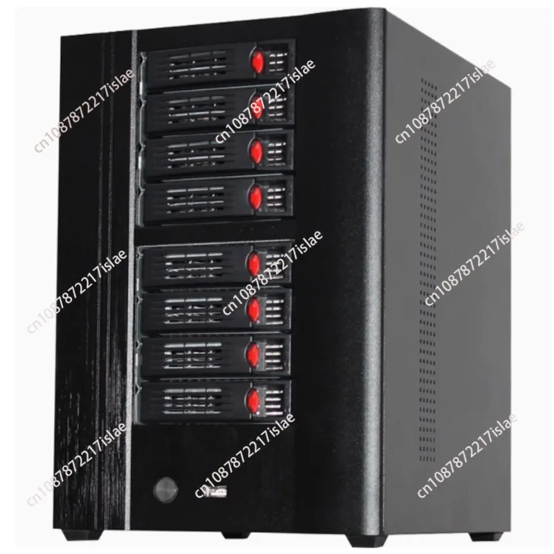 

NAS Chassis 8-HDD Aluminum Alloy Panel SATA Backplane Home Storage Cloud IPFS Star Server ITX Small Machine Box