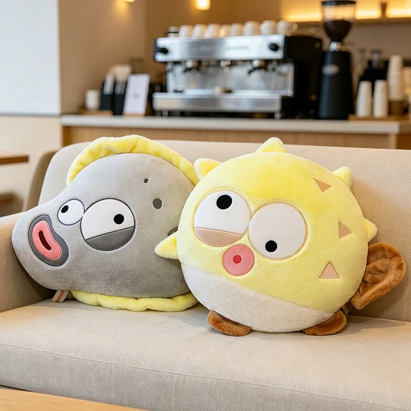 Mini Marine Creature Plush Toy 4 Styles Octopus Stingray Puffer Whale Cartoon Stuffed Keyring Ornament Holiday Present