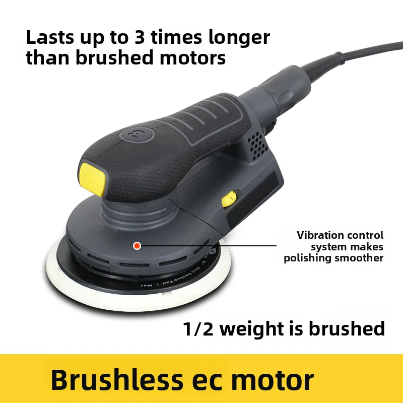 6 inch 17 hole brushless electric dry grinder brush dry grinder sandpaper machine polishing power tool