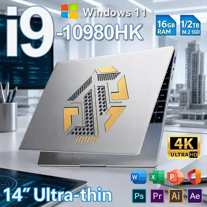 NEW Intel Core i9 10980HK laptop 14.1 inch 16GB RAM 2TB SSD Portable Gaming laptops Windows 11 Por Office PC Notebook computer