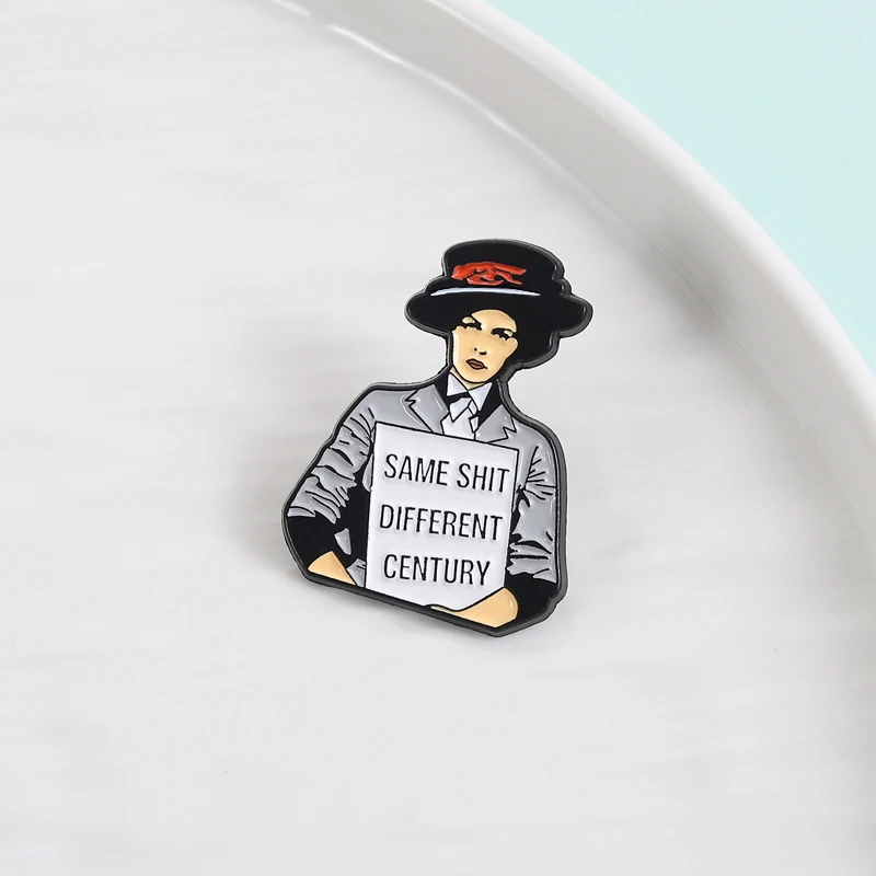 Feministische Frauen Girl Power Emaille-Pins: Bury the Patriarchy, Gender Power Equality Broschen, Anstecknadeln, Schmuckgeschenke für Freunde – Detail 11