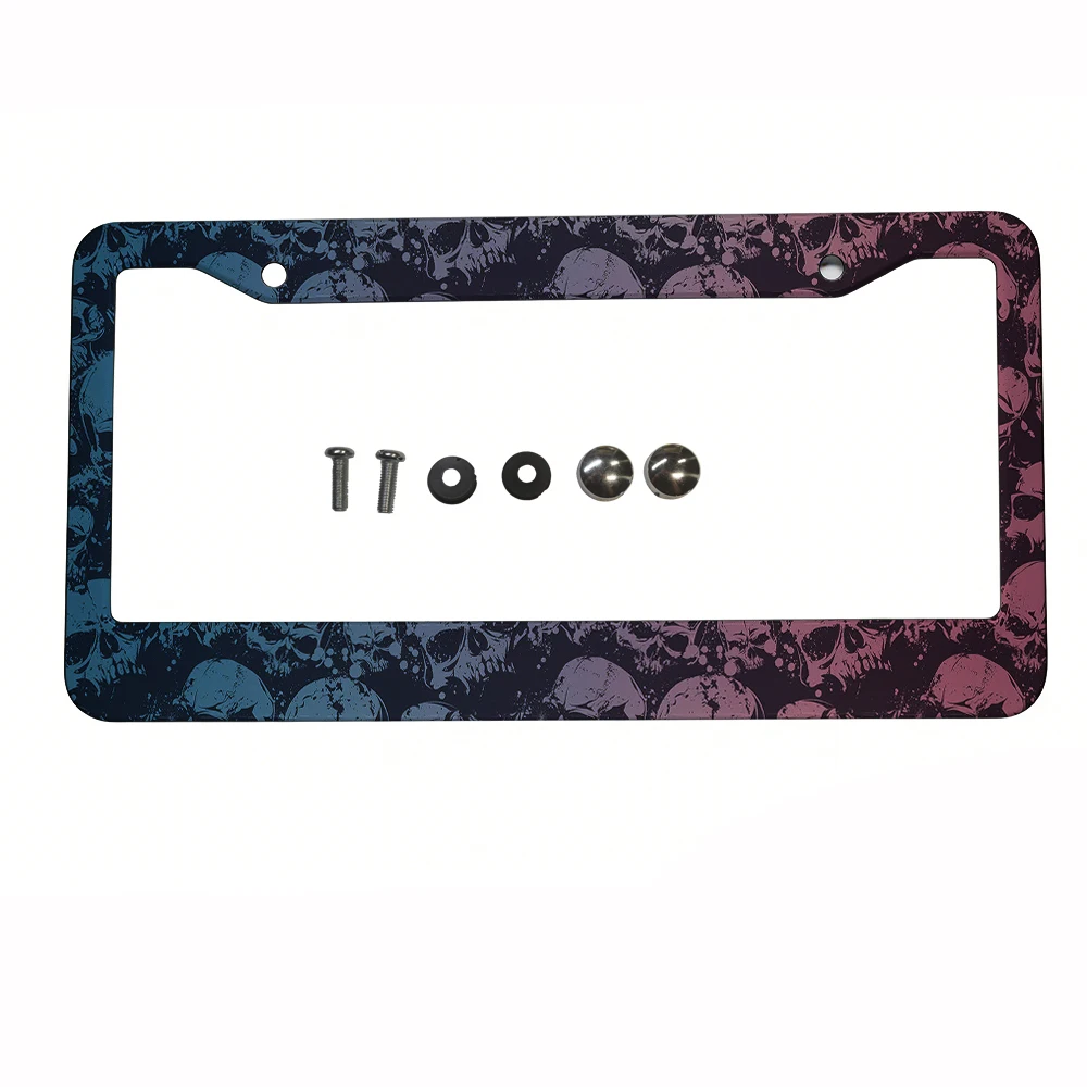 Best-selling pattern American Car 12" x 6" Laser Cut Chrome FLicense Plate Frames- Car/Truck/SUV Automobile Decoration Accessory