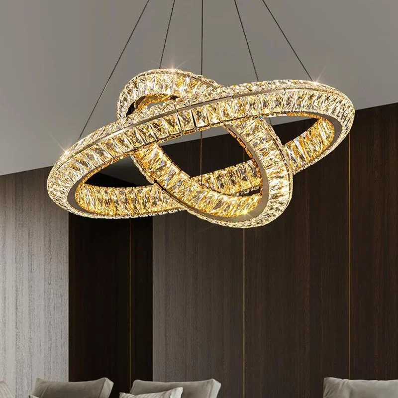 Luxo Crystal LED Pendant Lights, Villa, Living, Sala de jantar, Iluminação Decor, Chandelier Lamp, Interior, Hotel, Bar, Luzes, Fixture