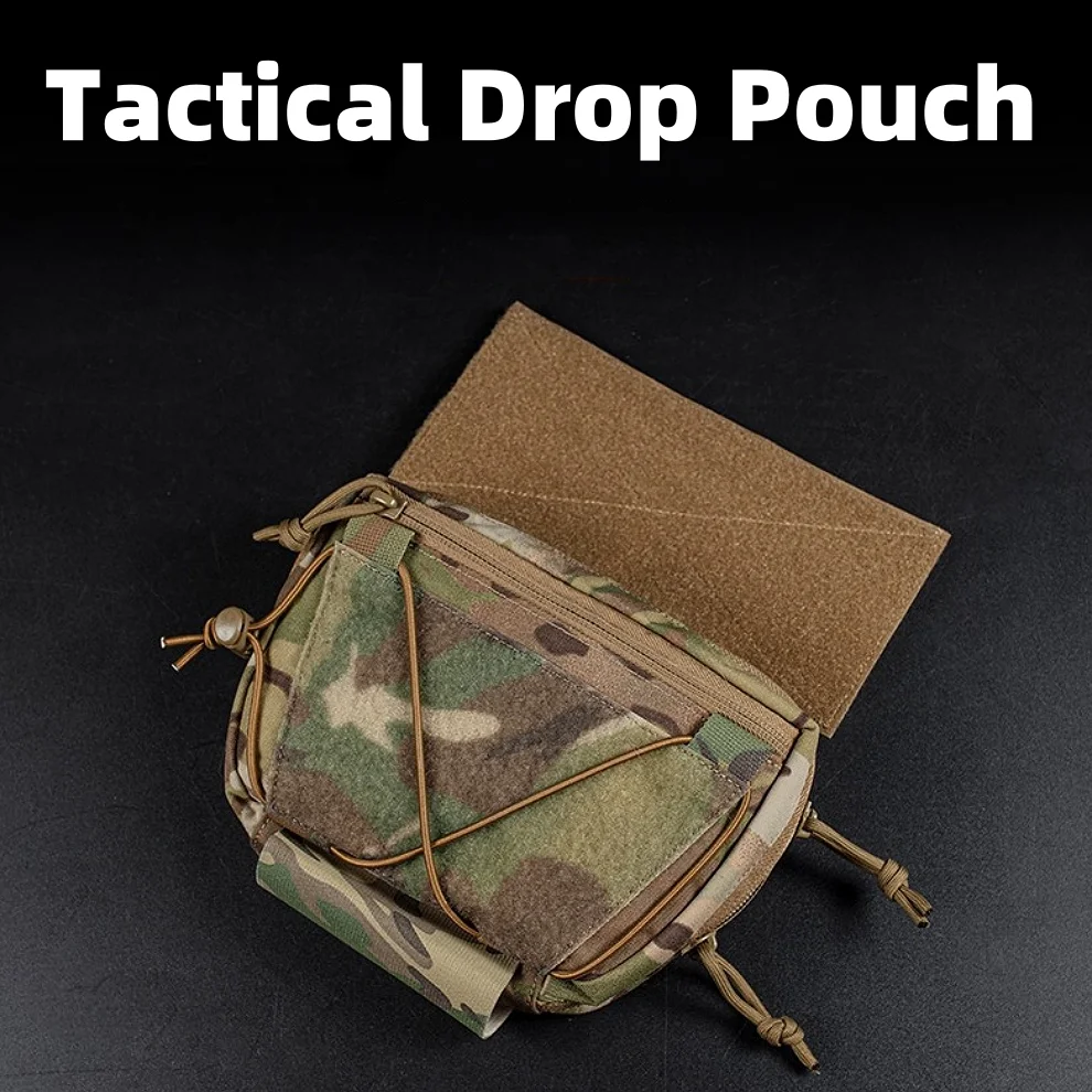 Tactical Vest Sub Abdominal Pouch Hanging Raid Drop Bag shoulder Pack Hook Loop Airsoft Hunting Fast Access Belly IFAK Organizer