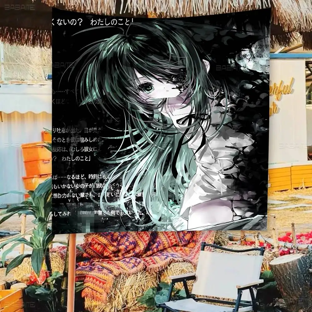 S-Saya No Uta The Song Of Saya Anime Chart Flag For Living Room Home Dorm Decor Art Home Decor Banner