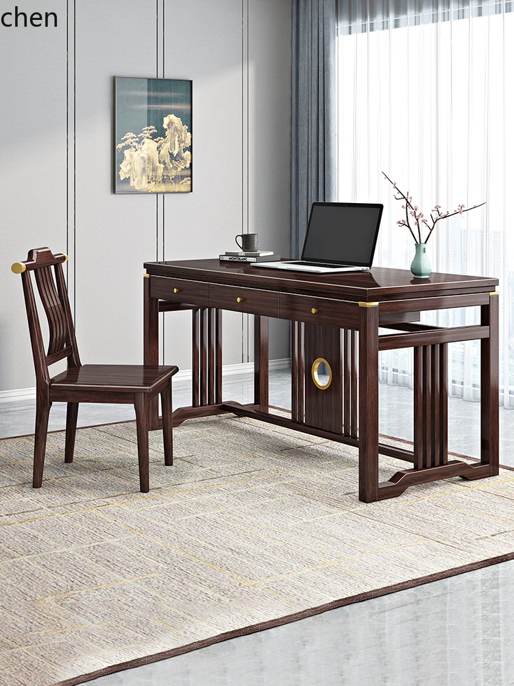 

YXY Solid Wood Desk Purple Sandalwood Study Furniture Home Light Luxury Calligraphy Painting Desk