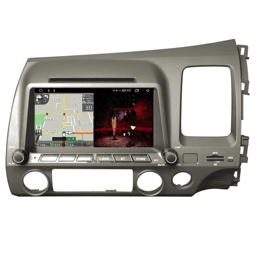 Android 13 Autoradio voor Honda Civic RHD 2005-2012 Multimedia Speler 2 Din Rechtsgestuurde Navigatie GPS Carplay DVD Camera