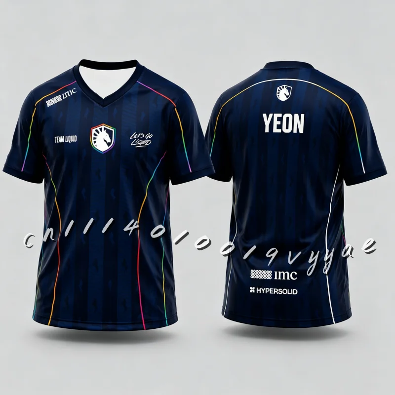 2026 Heißes Team Liquid LOL Trikot League of Legends Trainingsuniform MSI Fans Souvenir T-Shirt Herren Sommer Oberteile Familie Kinder T-Shirts – Detail 5