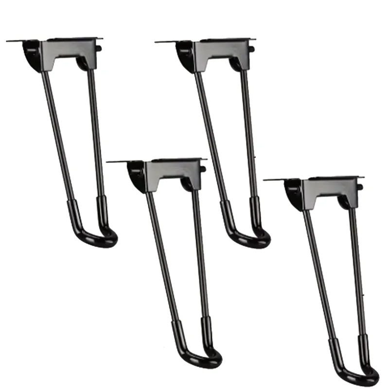 AT13 4 قطع 18.5 سم مشبك شعر معدني أرجل الأثاث، تصميم قابل للطي قابل للفصل، أرضية واقية مناسبة لطاولات القهوة الصغيرة