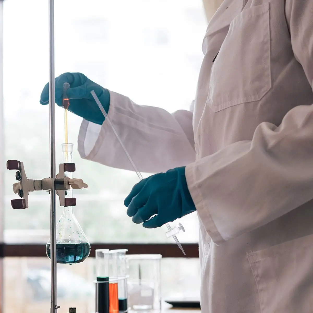 Keys Lab Laboratorio Chimico Experimento Instrumento Herramienta Cristalería de Vidrio