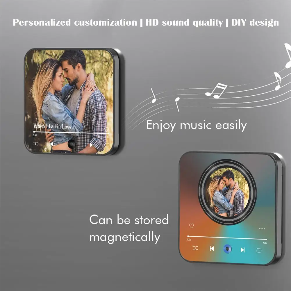 مخصص الموسيقى مغناطيس الثلاجة شخصية مغناطيس الصور يمكن أن يلعب الأغاني المدمج في سبوتيفي ألبوم مغناطيس الثلاجة ملصقات الثلاجة