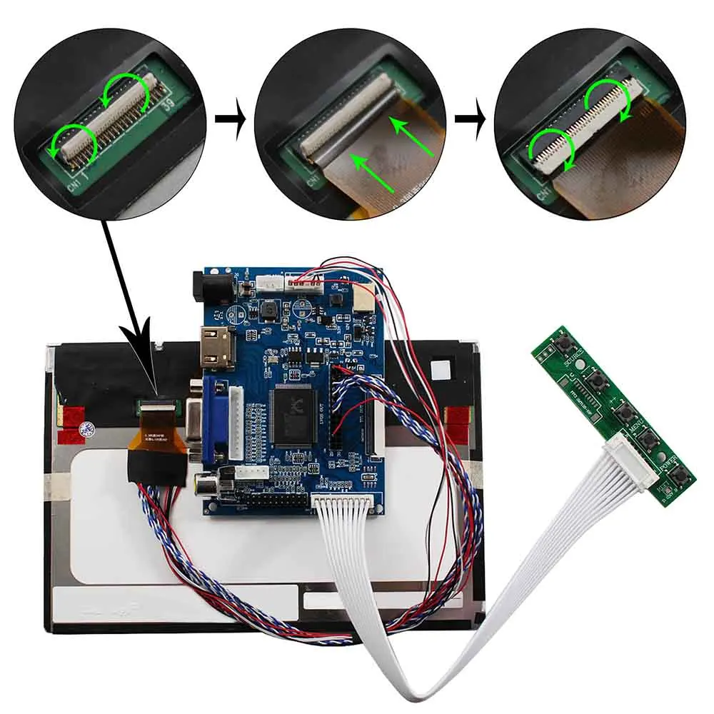 N070ICG-LD1 IPS 7inch 1280X800 TFT-LCD Panel with VGA 2AV Controller Board