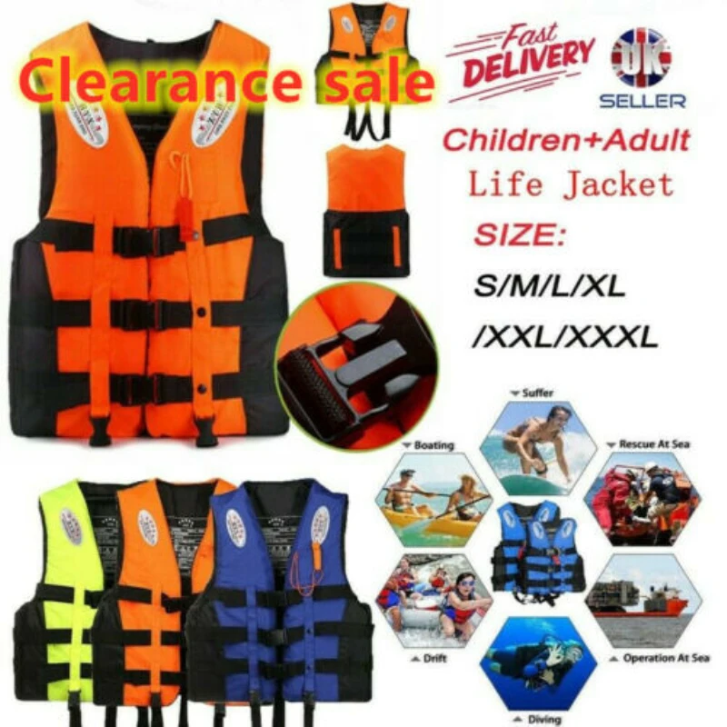 Swimming Life Jacket with Whistle Adjustable Buoyancy Survival Suit Swimming Suit Fishing Snorkeling Drifting Buoyancy Suit