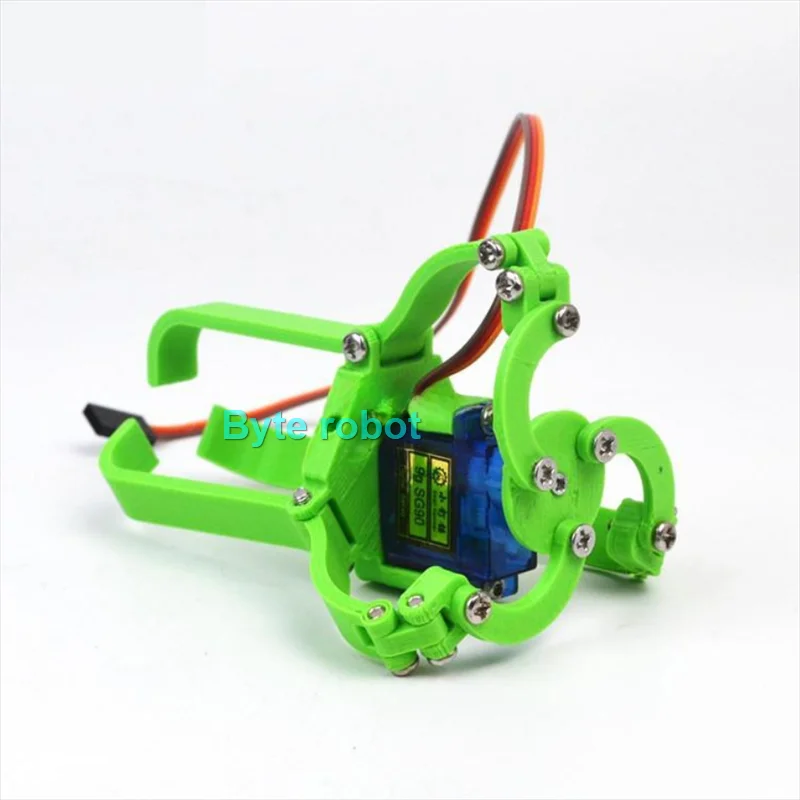 SG90 3D Printing 3 Fingers Claw with Servo Motor Mechanical Claw Robotic Gripper PWM Control Programmable Robot Clamp DIY Kit