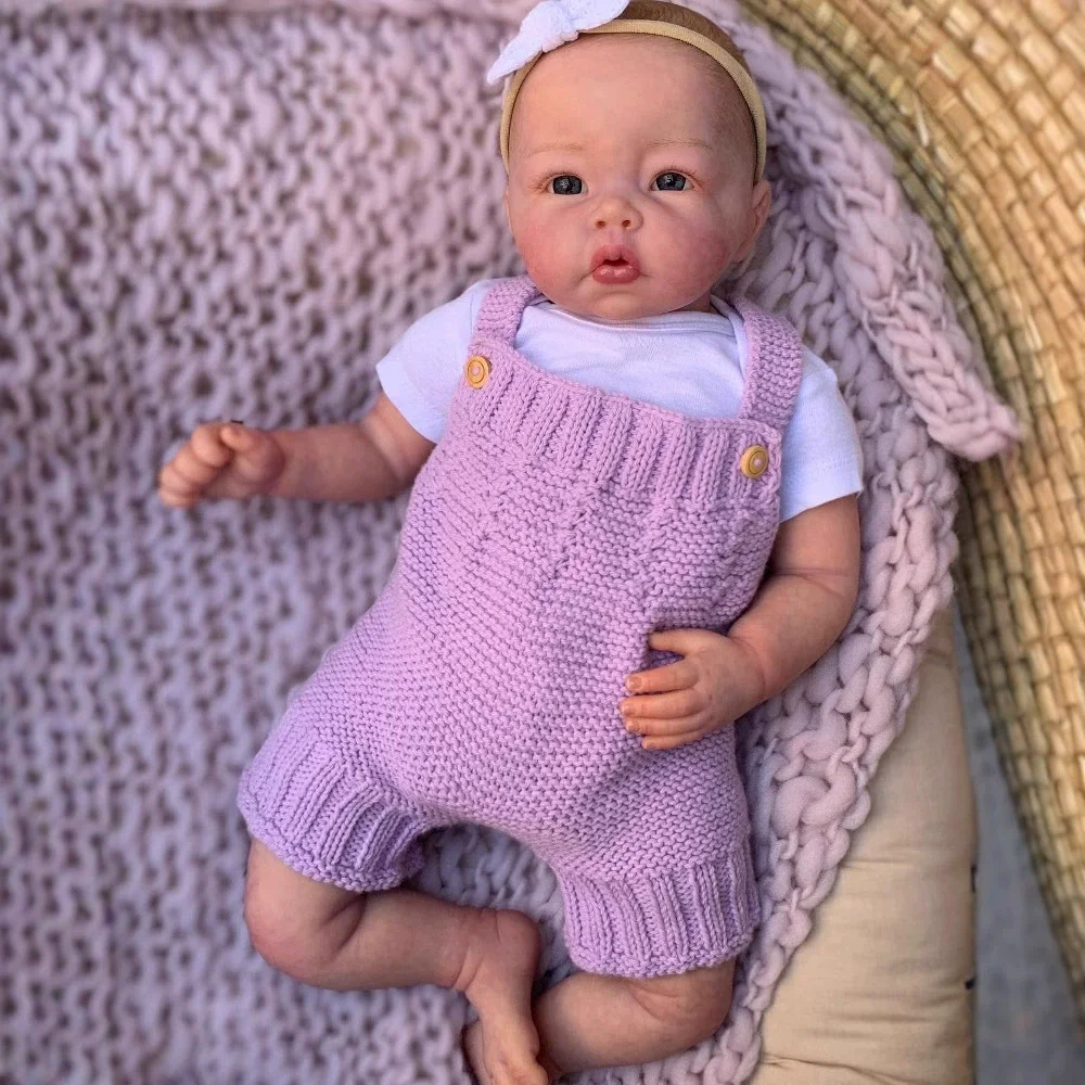 Lebensechte wiedergeborene Babypuppen, 50,8 cm großes Gefühl, realistische Neugeborene Puppen, echte Babypuppen, Mädchen zum Kuscheln, Rollenspielsammlung