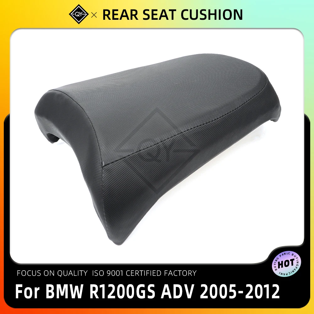 

Motorcycle Black Rear Seat Cushion Pressure Relief Comfortable Passenger Pad For BMW R1200GS ADV 2005-2012 2011 2010 2009 2008