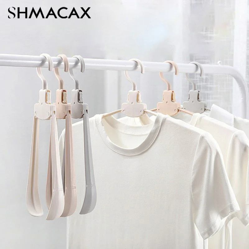 Portable Folding Clothes Hanger Quickly Collect Clothes Save Time Closet Organizer Clothing Rack Plastic Storage Hangers