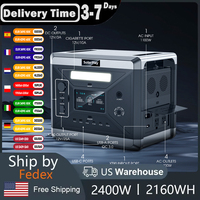 SOLARPLAY Camping Portable Power Station Solar Generator 2400W 2160WH AC-Steckdosen 12 Output Ports Fully Charged In 1.5 Hours
