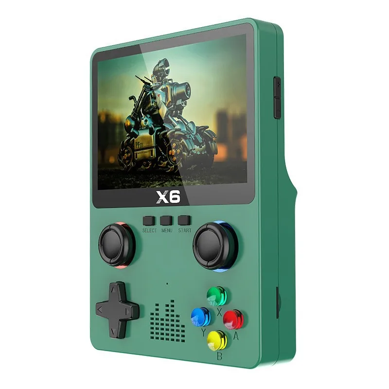 X6 3.5 inch IPS Screen Handheld Game Players Dual Joystick 11 Simulators GBA Video Game Console for Kids Gifts